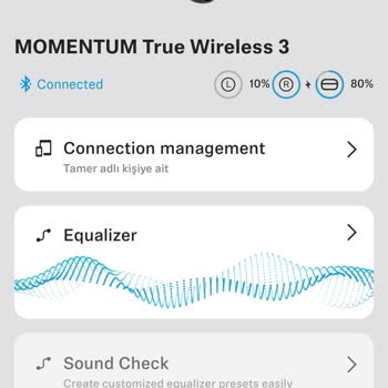 Sennheiser Momentum True Wireless 3 Kulaklıkta Ses Var Ve Şarj Yok