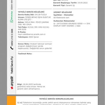 1 Yıllık Arçelik Çamaşır Makinesi 5-6 Defa Servis Gördü Bıktık