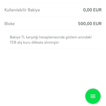 TEB Euro Hesabım Bloke Edildi