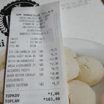 Şok Marketler Bistro Kurabiyeden Saç Cıktı.