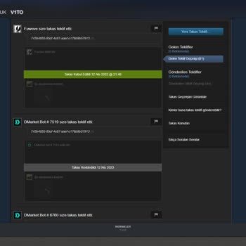 Dmarket.com Satılmak İstenen Ürünlerimin Çalınması