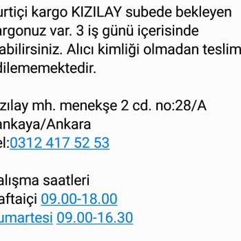Yurtiçi Kargo Kızılay Şubesi Kargomu Teslim Etmiyor, Görevi Suistimal Var