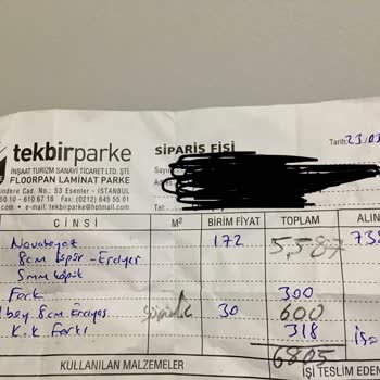 Tekbir Parke Parke Süpürgelikleri İle İlgili Problem Var. Firma İlgilenmiyor.