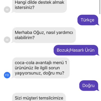 Mansuroğlu Döner Dönerde Cam Parçası