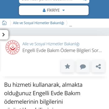 E-Devlet (Turkiye.gov.tr) Engelli Evde Bakım Maaşı Sorgulama