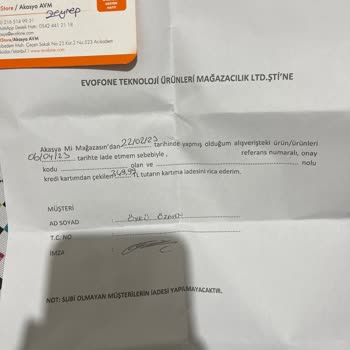 Xiaomi Mağaza İade İşlemleri