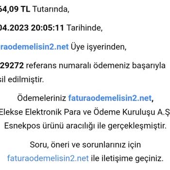 FaturaOdemelisin.net Fatura Ödedim Fakat Ödenmedi Gözüküyor