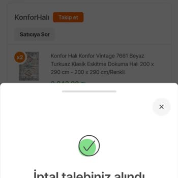 Hepsiburada Konfor Halı İndirim Aldatmacasında Bulunuyor.