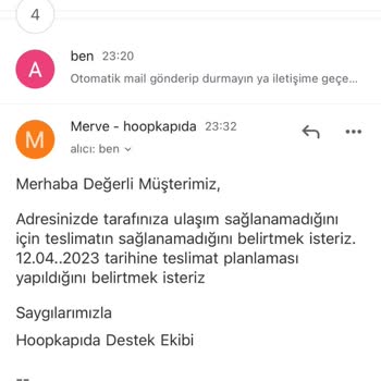 Hoopkapıda Aynı Gün Teslimat Sorunu