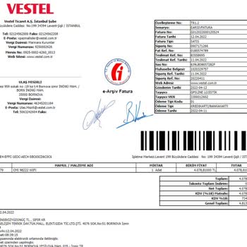 CMI98222 Wi-Fi Vestel Ürün Leke Çıkarmıyor.