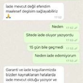 Meri Store Un İade Yapmayı Kabul Etmemesi