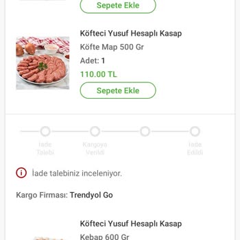 Köfteci Yusuf Eksik Ürün Teslimi!
