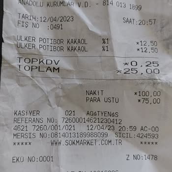 Ülker Paketten Eksik Çıkan Bisküvim