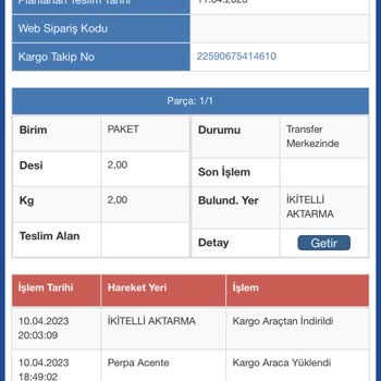 Sürat Kargo İki Telli Aktarma Merkezi Sorumsuzluğu