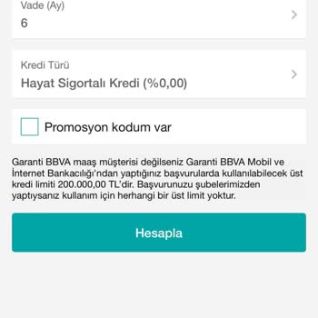 Garanti BBVA Beyan Edilen Kredinin Verilmemesi