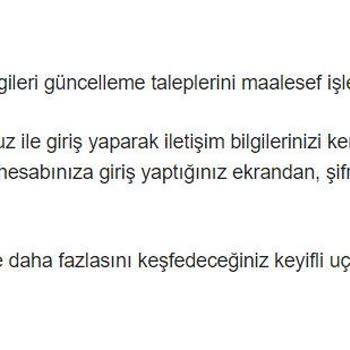 THY Sisteme Girilen Yanlış Mail Adresi Güncellemesi