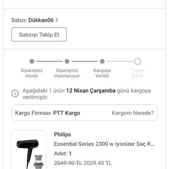 Trendyol Fazla Alınan Tutar