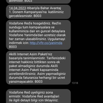 Vodafone Müşteri Hizmetleri İznim Olmadan Tarifemi Değiştirdi