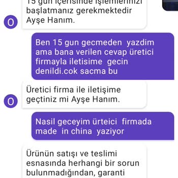 Getirden Aldığım Bozuk Ürün