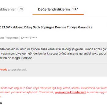 Hepsiburada' Olumsuz Yorumları Yayınlamıyor