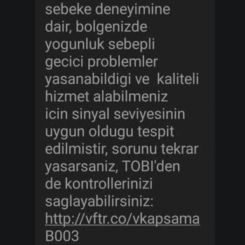 Vodafone Şebeke Sorunu Ve Tarife