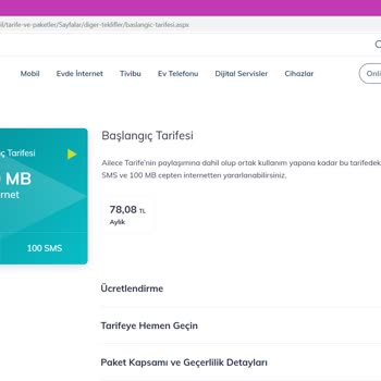 Türk Telekom Mobil "Başlangıç Tarifesi" Fahiş Fiyat Artışı
