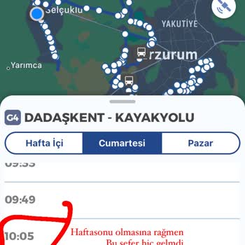 Aziziye Belediyesi G4 Hafta Sonu Saatleri