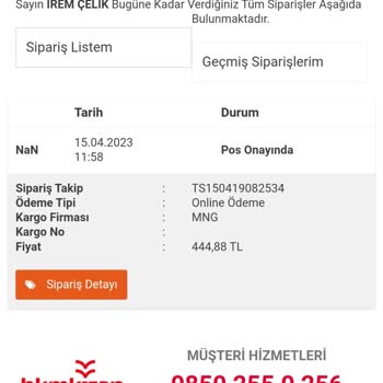 Bkmkitap Sipariş Pos Onayında Kaldı