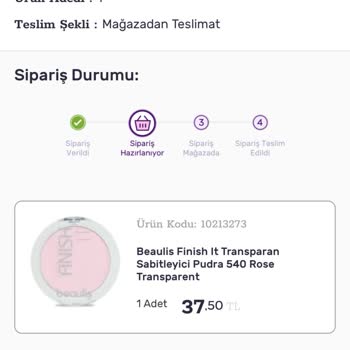 Gratis Uygulamasından Verdiğim Siparişim Hala Hazırlanıyor Gözüküyor.