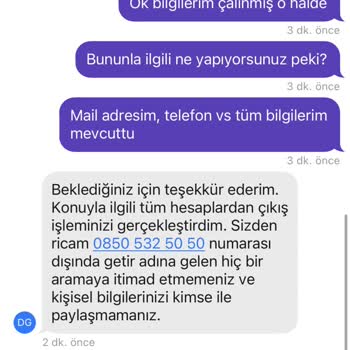 Getir - Kişisel Verilerin Çalınması