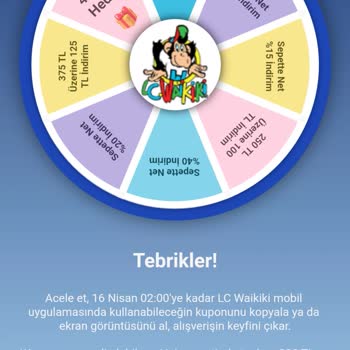 LC Waikiki Çark İndirimi Uygulanmıyor