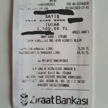 Medical Park Hastanesi Hastanesi Haksız Yere Alınan Ücret.