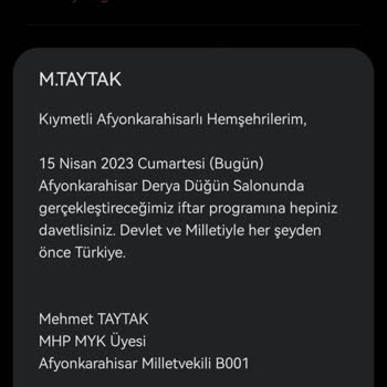 MHP M. Tay Tak İsimli Siyasetçi