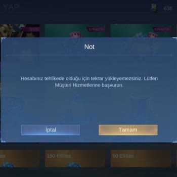 Mobile Legends Elmas Yükleme Sorunu