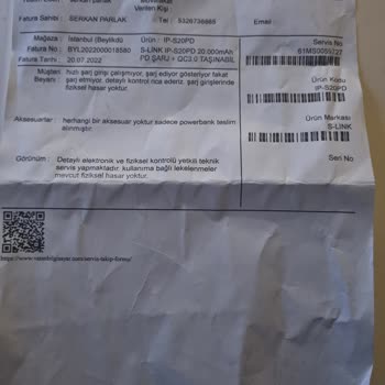 S-LİNK IP-S20PD 20.000mAh Pd Şarj + QC3.0 Devamlı. Bozulması