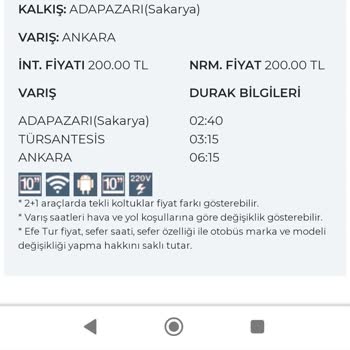 Efetur Varış Saati Mağduriyeti