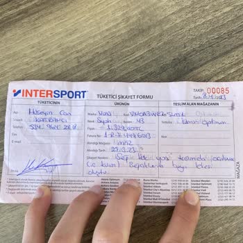 İnter Spor Müşteri Hizmetleri İlgisizliği