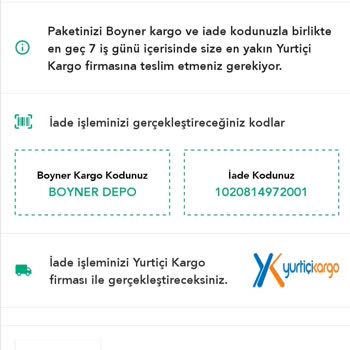 Boyner'in Teşhir Ürünü Göndermesi Ve Para İadesi Yapmaması