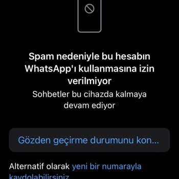 WhatsApp Whatsappım Spam Altında