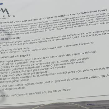 Merve Tıp Merkezi Serum İçin Kağıt İmzalatmaları