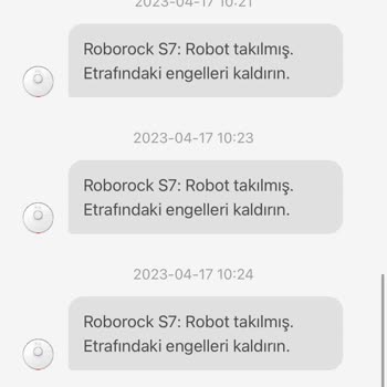 Roborock S7 Sürekli Robot Engele Takıldı Uyarısı Vermesi