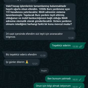 Yardım Evim Vakfı Burs Başvurusunu Kazandınız