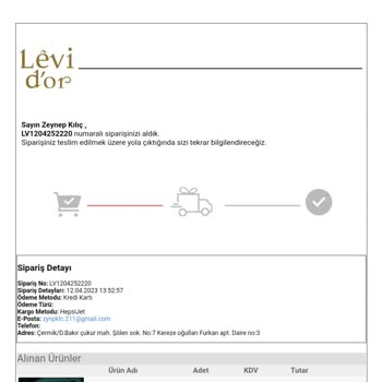 Levidor Siparişim Kargoya Verilmedi