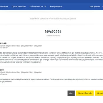 Turkcell Numaramı Geri Vermiyor