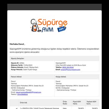 SüpürgeAvm Ürün Takip Sıkıntısı