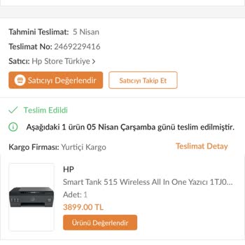 Hpstore.com.tr Fatura Talebim Karşılanmıyor