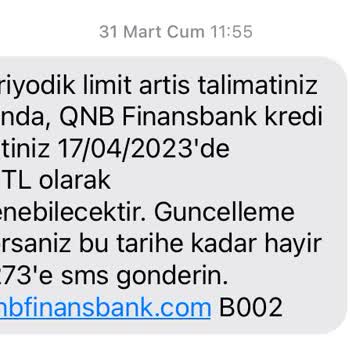 QNB Finansbank Sunduğu Kredi Kartı Limitini Geri Çekti