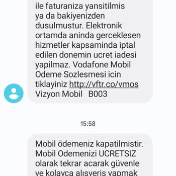 Vodafone Fatura Ödemeleri Konusunda Yanlışlıklar