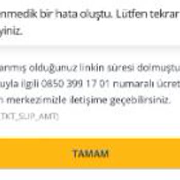 Pegasus, Link Süreniz Dolmuştur Hatası...