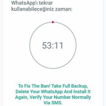WhatsApp Sebepsiz Yere Banladı